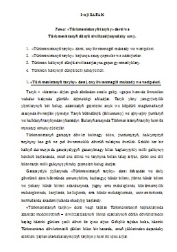 Türkmenistanyň taryhy (Leksiýa)
